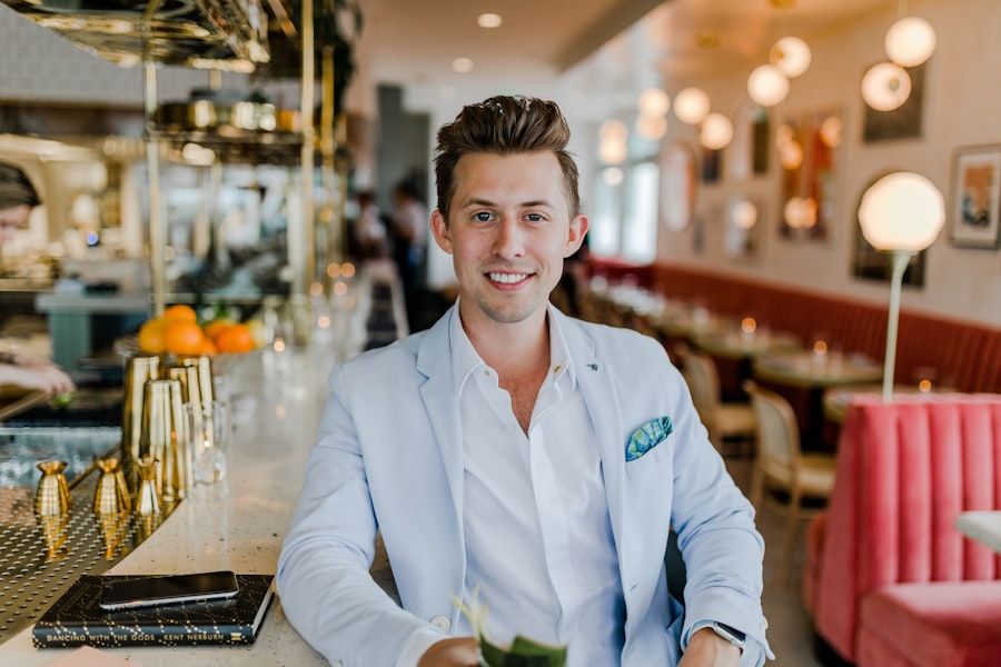 A relaxed business owner with the tech handled